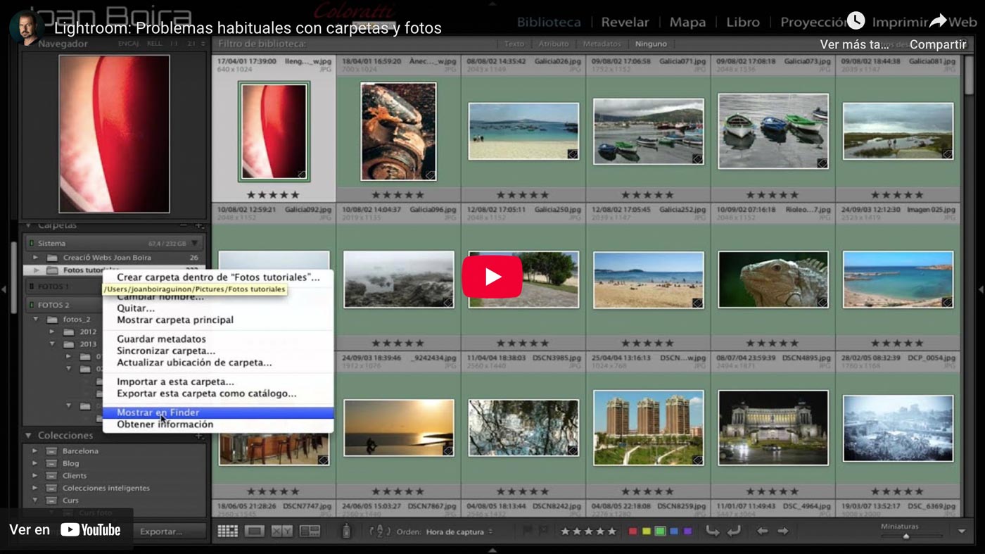 Problemas Habituales Con Carpetas Y Fotos En Lightroom. Videotutorial