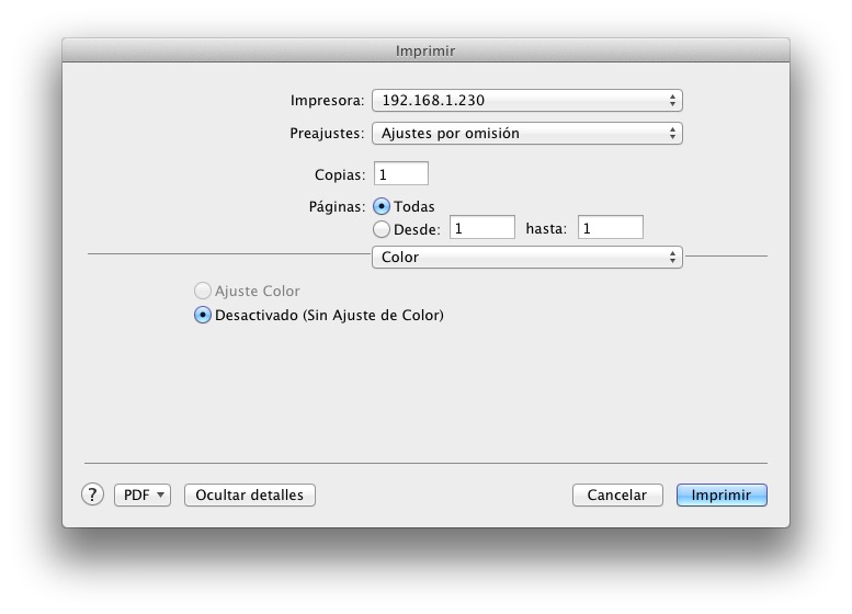 Desactivar La Gestión De Color En El Driver De Impresión
