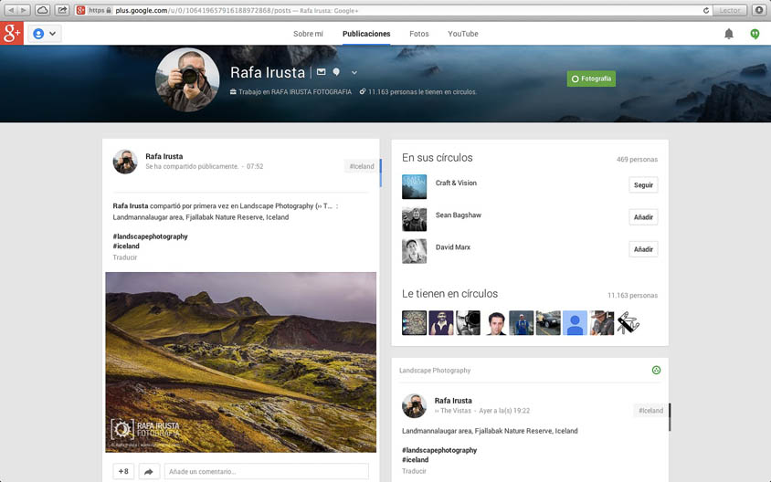 Cómo conseguir más clientes trabajando correctamente el marketing digital, en fotografía. 4 Crear Página En Google+ Para Fotógrafo