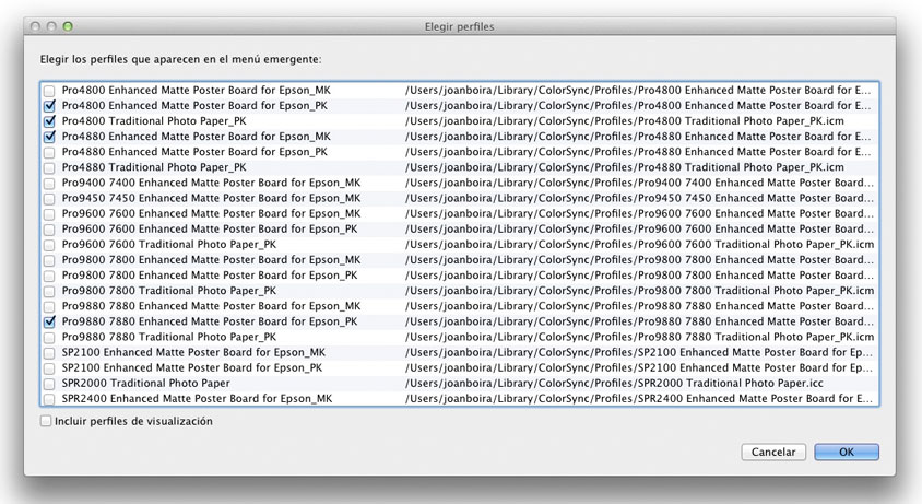 Elegir Los Perfiles Que Muestra Lightroom