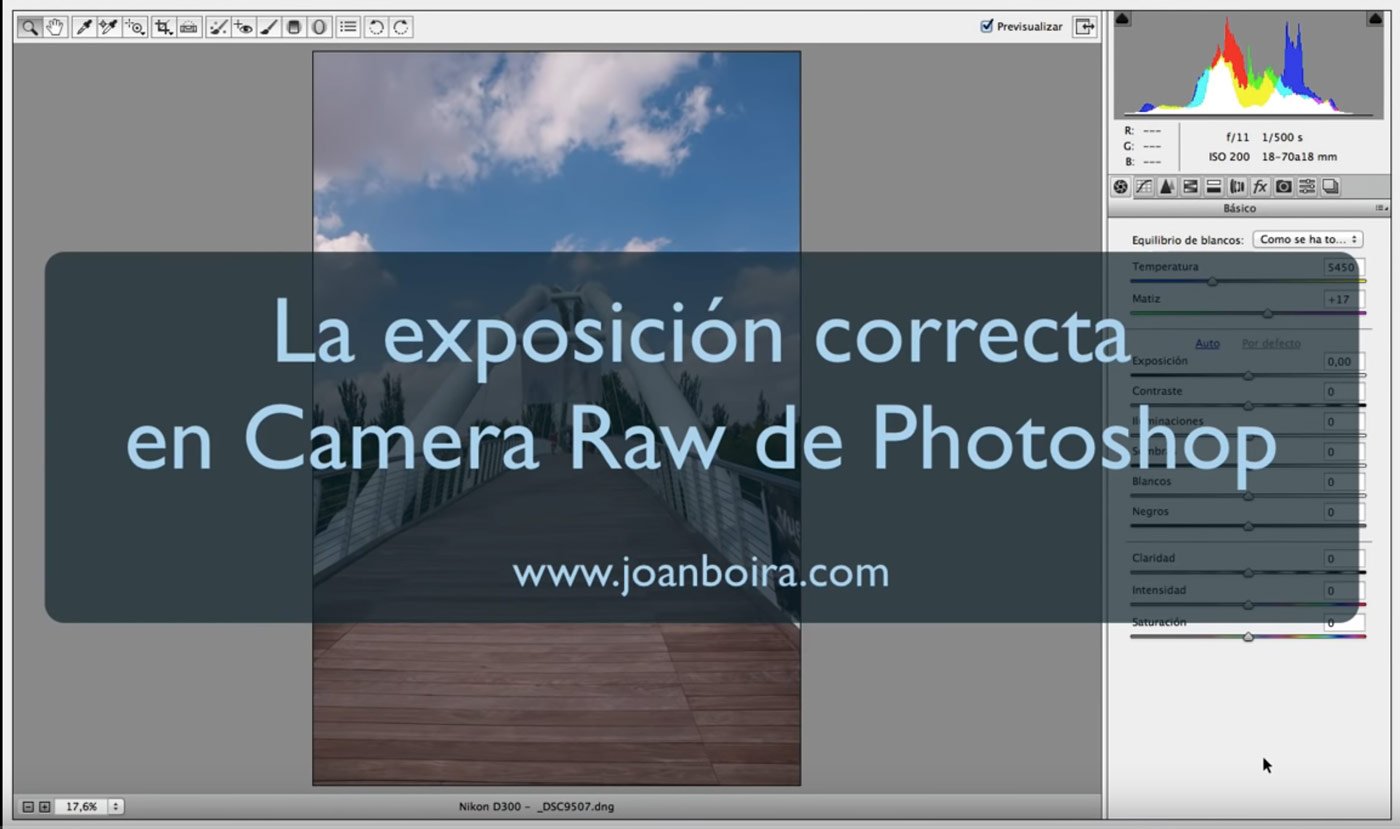 La Exposición Correcta En Camera Raw De Photoshop