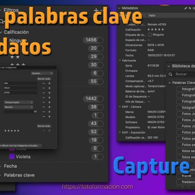 Filtros, palabras clave y metadatos con Capture One