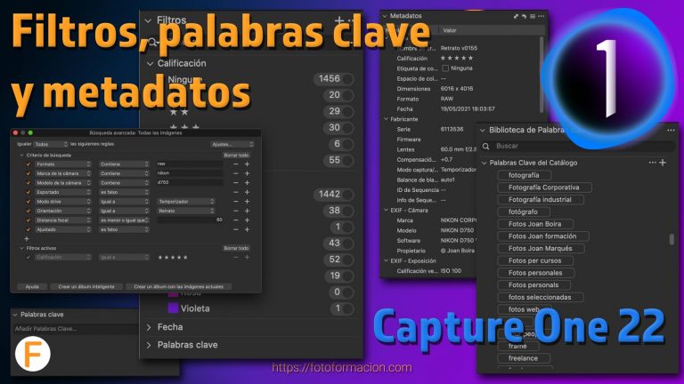 Filtros, Palabras Clave Y Metadatos Con Capture One